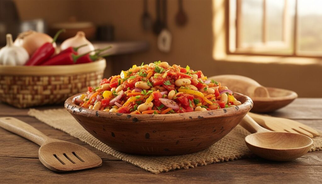 découvrez comment cuisiner le chakalaka, ce plat relevé d'origine sud-africaine, très apprécié et adopté en tanzanie. recette facile et savoureuse à essayer chez vous !