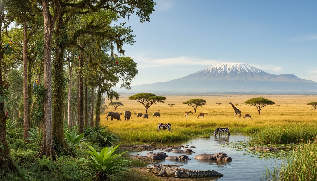 découvrez la diversité des habitats dans les parcs nationaux tanzaniens, des savanes aux forêts tropicales, et explorez la richesse de leur faune et flore uniques.