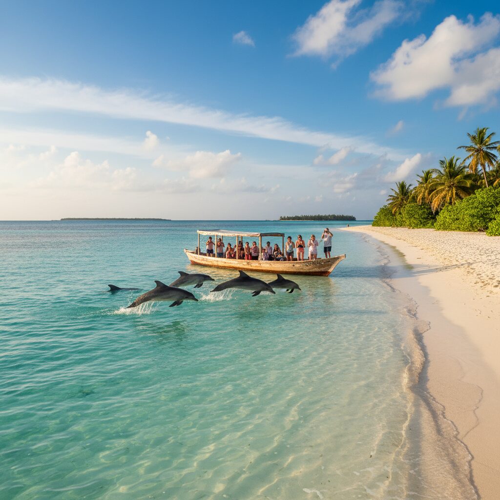 découvrez une excursion inoubliable à kırdım beach, zanzibar, pour observer les dauphins dans leur habitat naturel et vivre une rencontre magique en pleine mer.