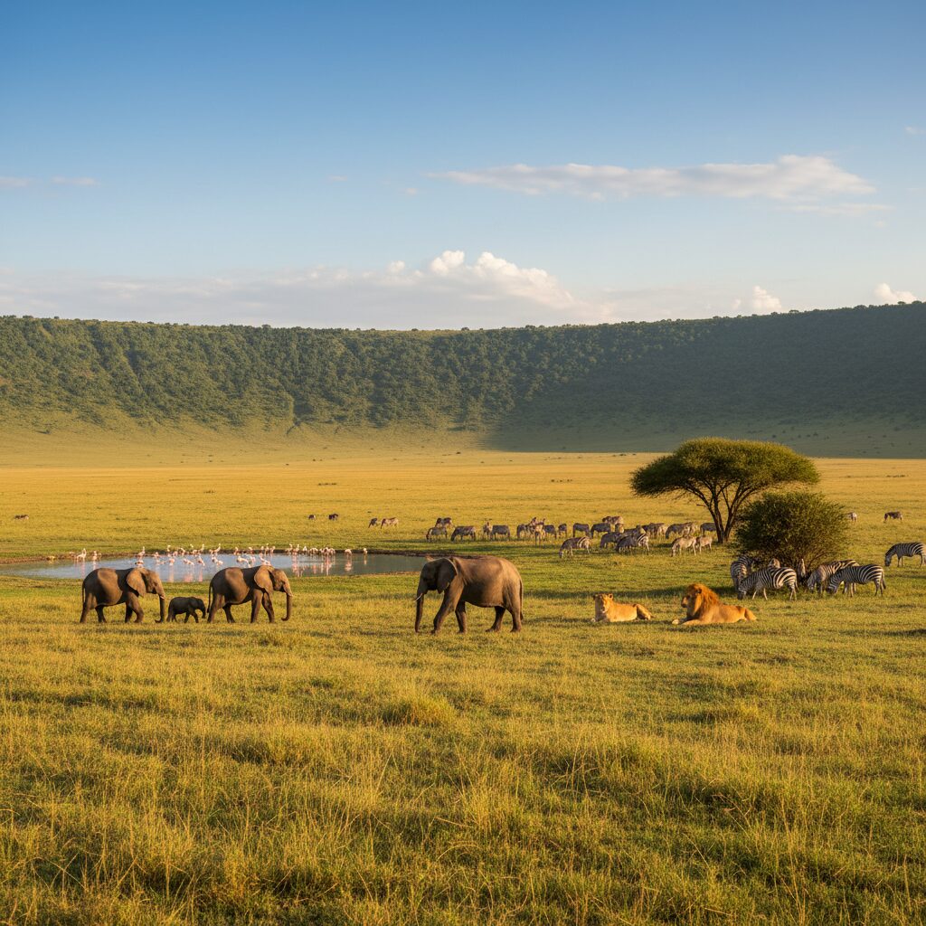 découvrez des excursions inoubliables dans la réserve de ngorongoro, où la faune majestueuse et des paysages à couper le souffle vous attendent pour une aventure unique au cœur de la nature sauvage.