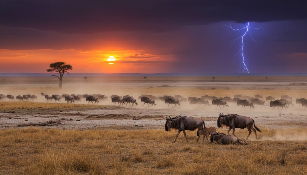 analyse des influences climatiques sur les migrations animales en tanzanie en 2025, mettant en lumière les impacts environnementaux et les adaptations des espèces.