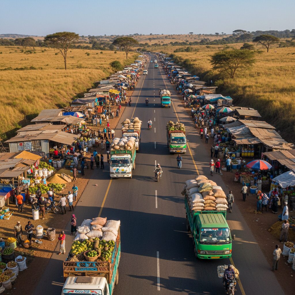 analyse de l'impact des infrastructures routières sur le développement du commerce régional en tanzanie, mettant en lumière les enjeux économiques et sociaux.