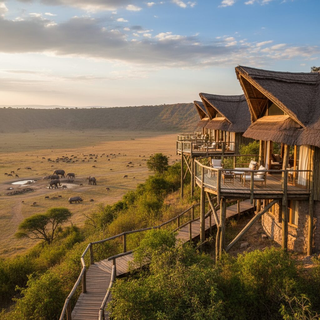 découvrez notre sélection exclusive de lodges offrant une vue panoramique spectaculaire sur le cratère ngorongoro, pour une expérience unique au cœur de la nature sauvage.