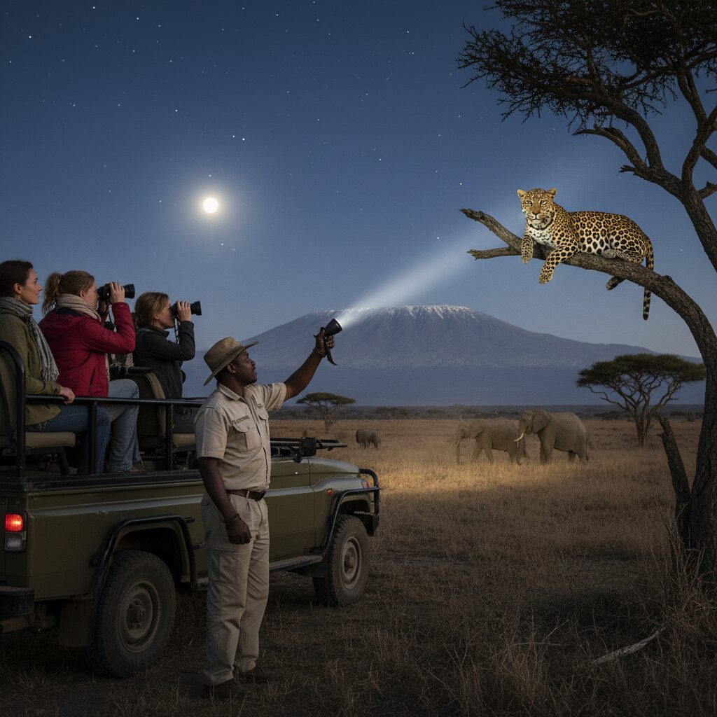 découvrez l'observation de la faune nocturne dans les réserves naturelles de tanzanie, une expérience unique pour admirer les animaux sauvages dans leur habitat naturel au crépuscule.