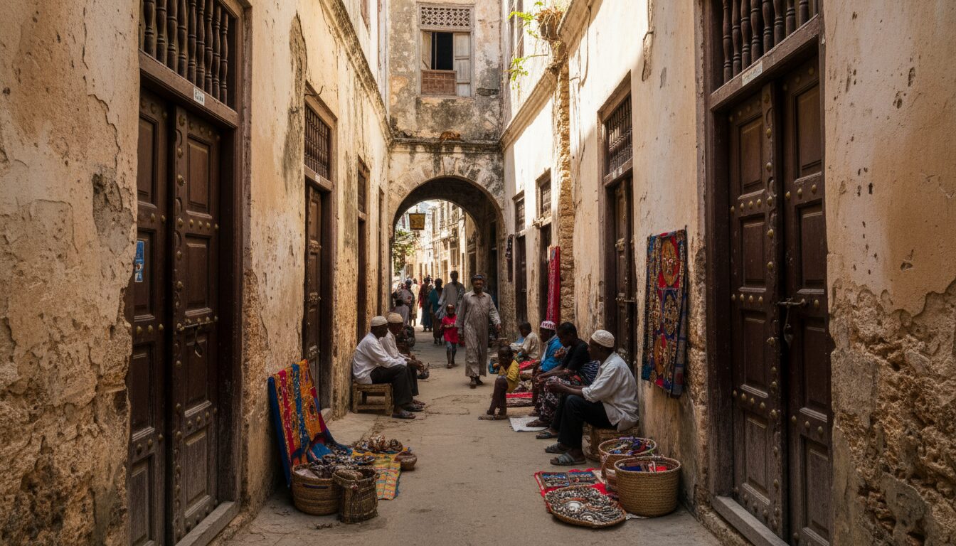 découvrez stone town à travers une promenade inoubliable parmi ses ruelles pittoresques, ses marchés animés et ses sites historiques emblématiques.
