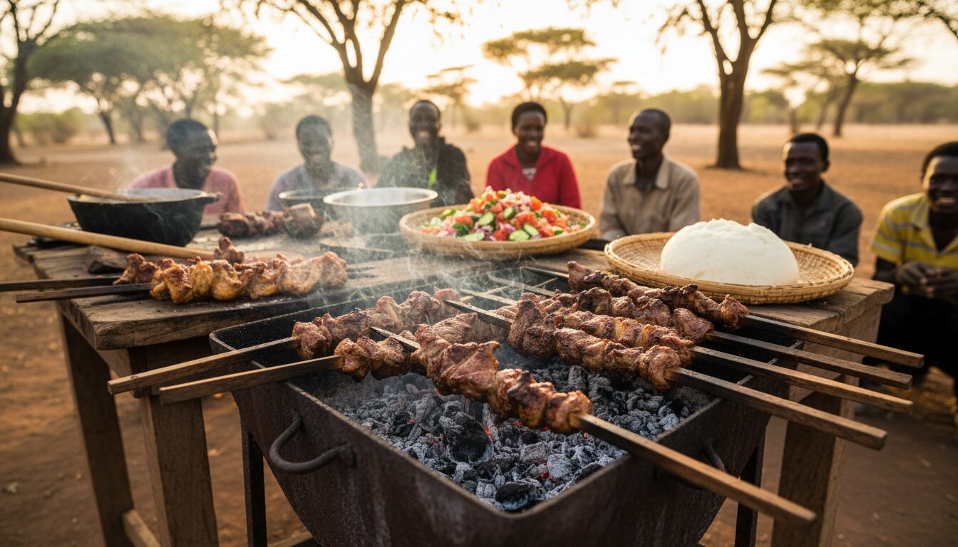 découvrez la recette traditionnelle du nyama choma, la délicieuse viande grillée tanzanienne, facile à préparer et riche en saveurs authentiques d'afrique de l'est.