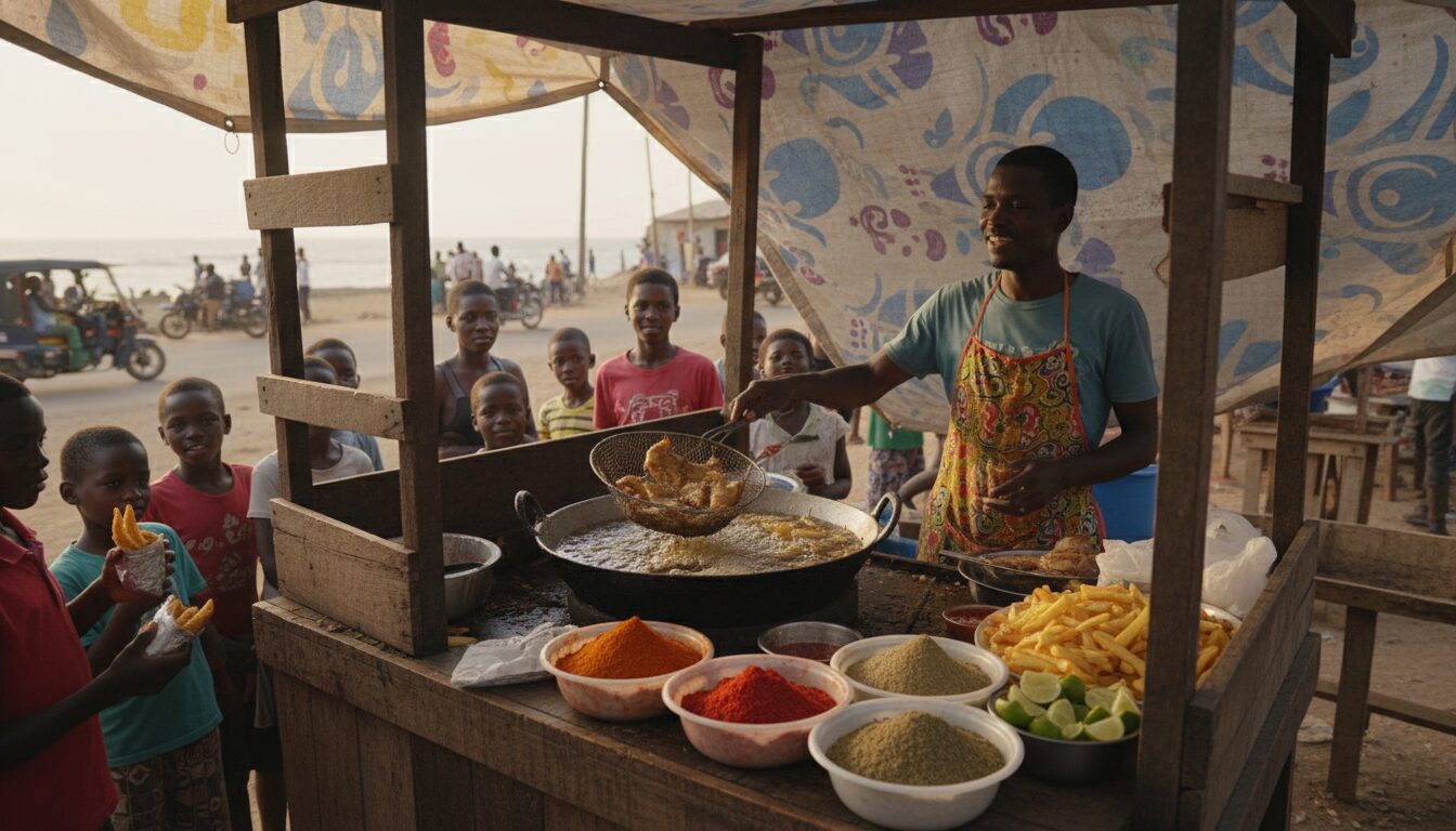 découvrez samyaki na chipsi, des snacks populaires mêlant poisson frais et frites croustillantes, parfaits pour une pause gourmande et savoureuse.