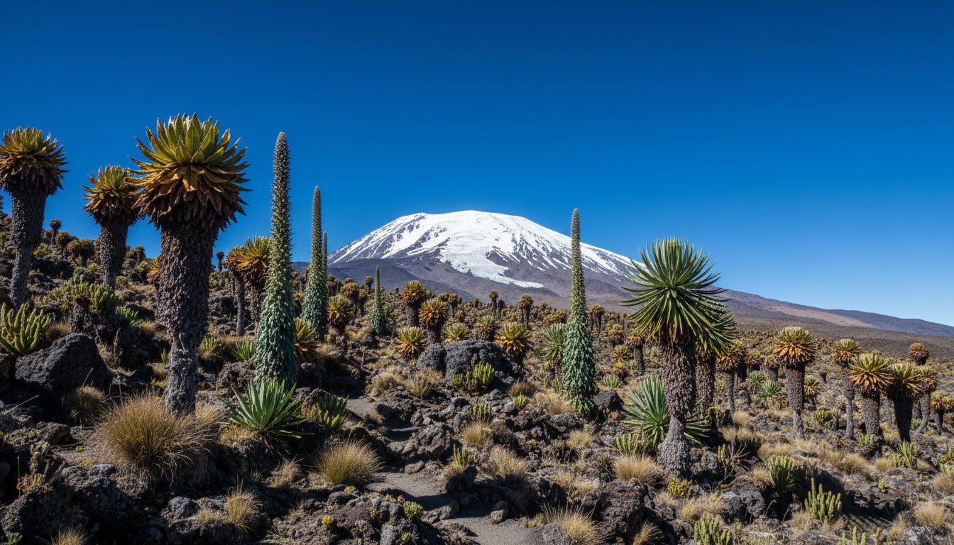 découvrez la richesse unique de la flore alpine du mont kilimandjaro en tanzanie, un écosystème exceptionnel offrant une biodiversité fascinante et des paysages spectaculaires.