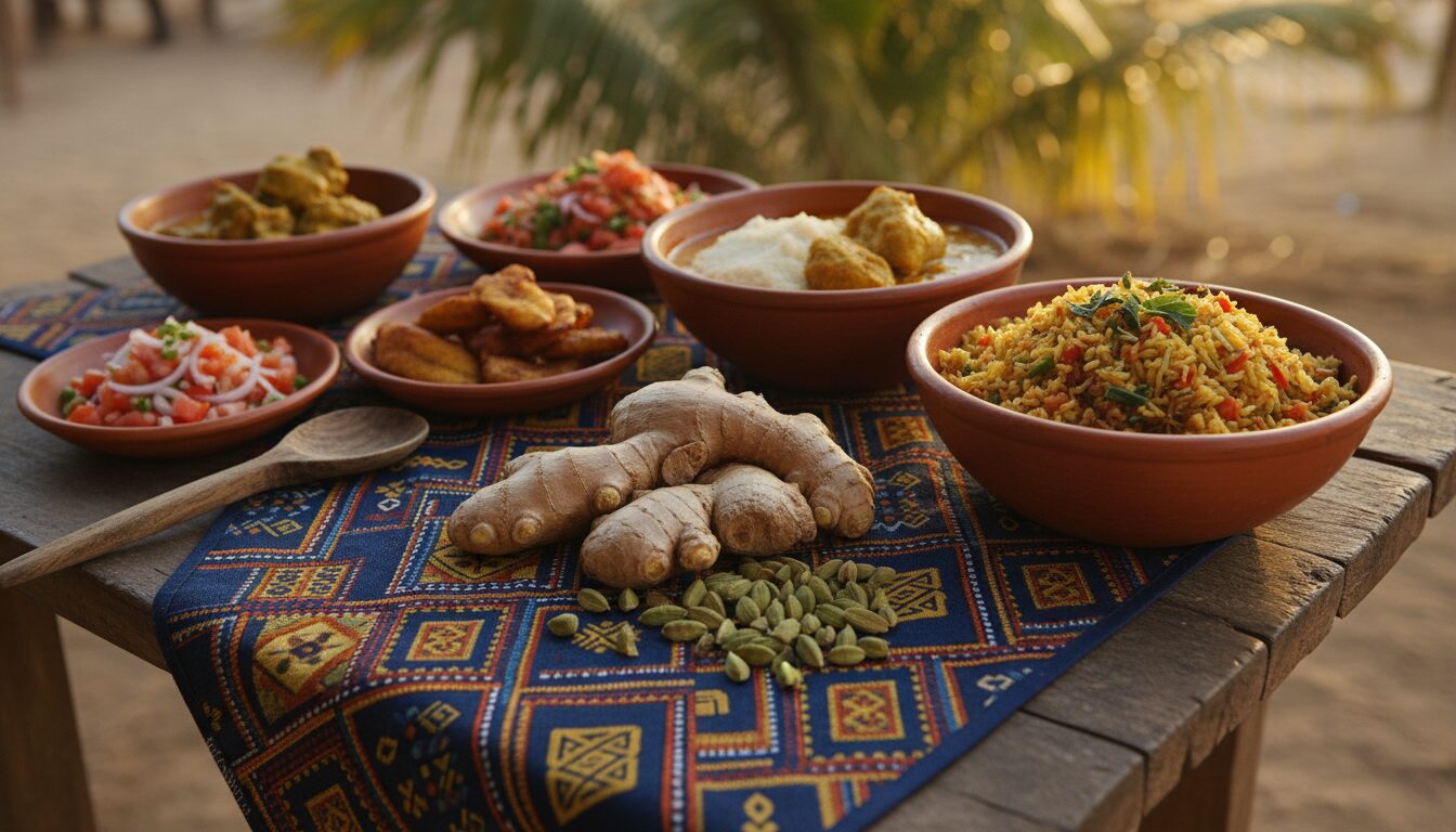 découvrez comment utiliser le gingembre et la cardamome pour sublimer les plats traditionnels tanzaniens avec des astuces simples et savoureuses.