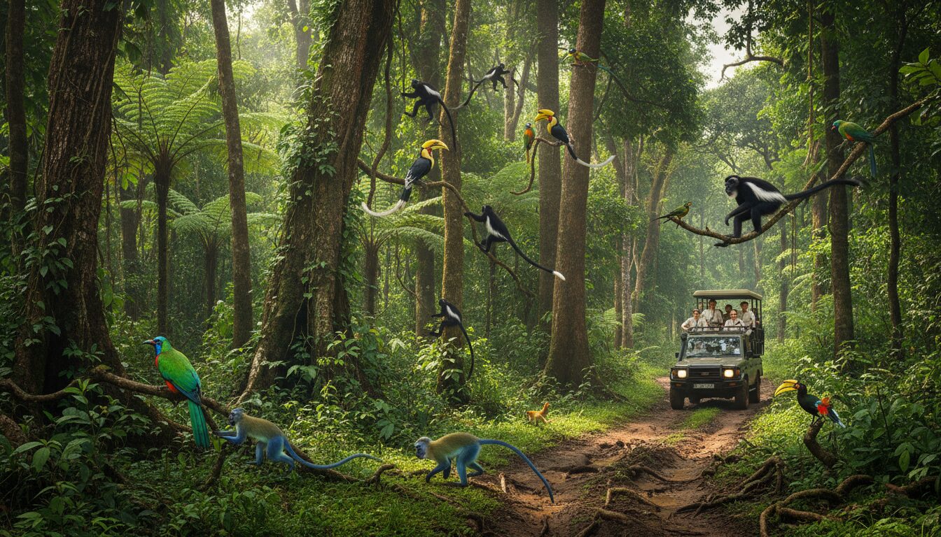 explorez la richesse exceptionnelle de la faune des forêts tropicales tanzaniennes et découvrez des espèces uniques dans leur habitat naturel.