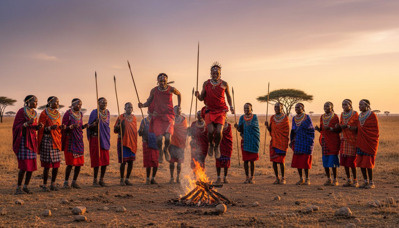 découvrez l'authenticité de la culture masaï en assistant à une cérémonie traditionnelle unique, riche en rites ancestraux et en émotions.