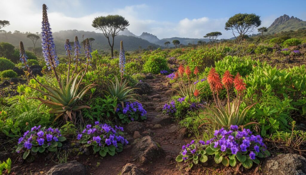 découvrez les fleurs et plantes endémiques à ne pas manquer lors de votre trek en tanzanie, pour une aventure naturelle unique et colorée.