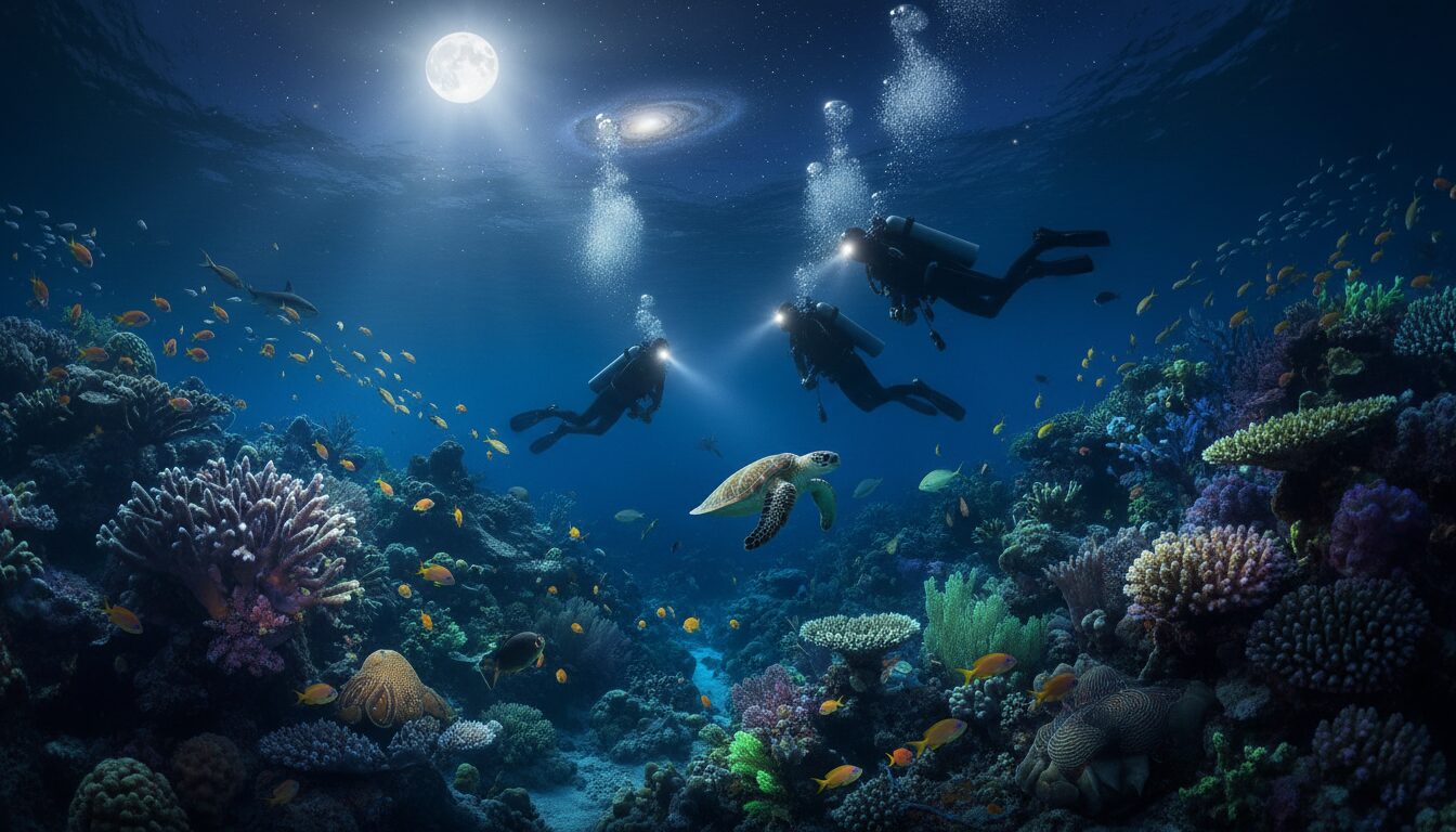 explorez la plongée nocturne en tanzanie et découvrez les espèces marines qui s'animent après le coucher du soleil pour une expérience sous-marine unique et fascinante.