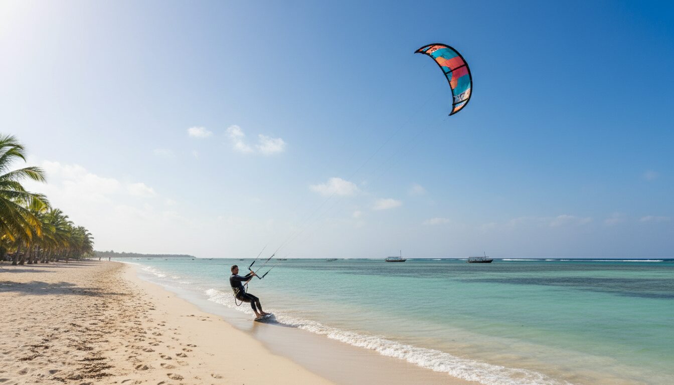 découvrez le kitesurf sur les plages ventées de tanzanie, un spot idéal pour les amateurs de sensations fortes et de paysages paradisiaques.