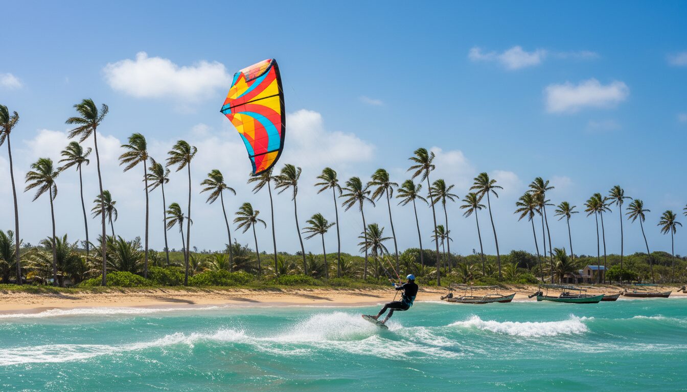 découvrez le kitesurf sur les plages ventées de tanzanie, un lieu idéal pour les amateurs de sensations fortes et de paysages paradisiaques.
