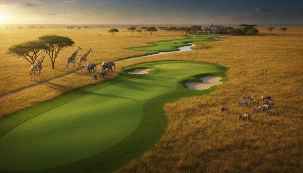 découvrez l'innovation touristique en tanzanie avec un parcours de golf unique au cœur du serengeti, offrant une expérience exceptionnelle entourée par la faune sauvage majestueuse.