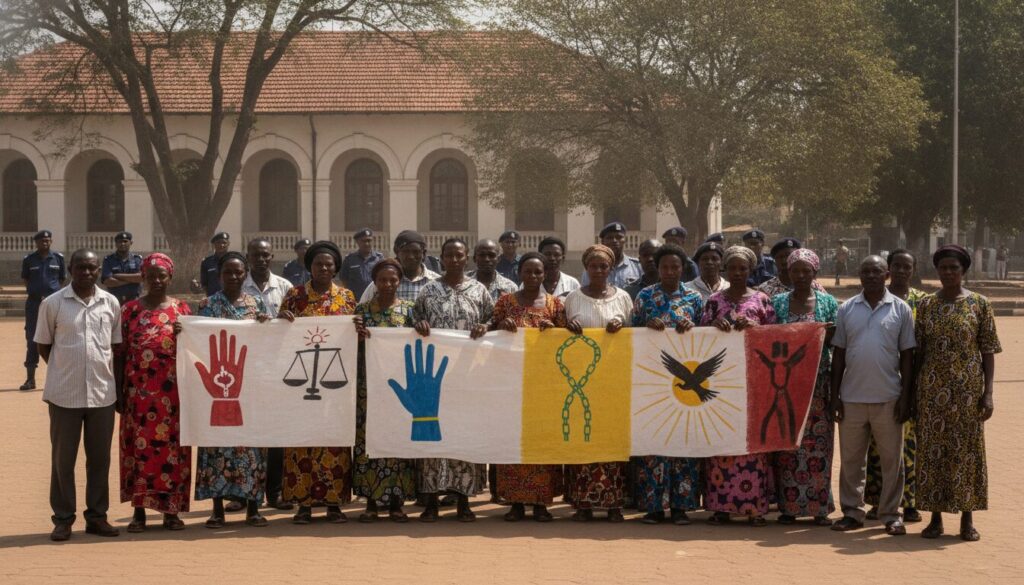 en tanzanie, l'opposition condamne fermement l'inculpation de 61 manifestants accusés de terrorisme, dénonçant une répression politique inquiétante.