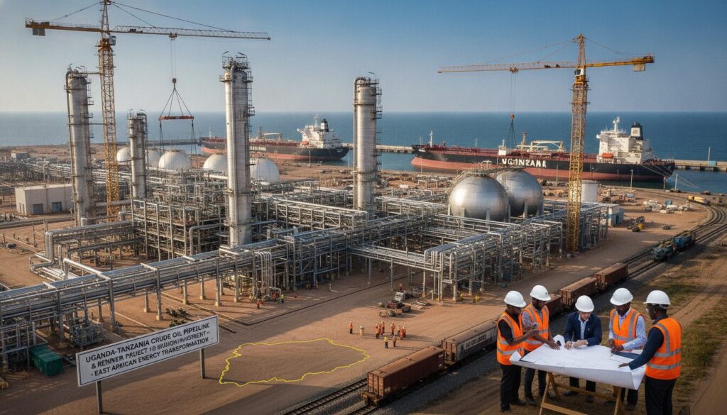 découvrez comment un investissement de 20 milliards de dollars en tanzanie vise à transformer le pétrole brut ougandais, en passant du simple transit au raffinage, pour booster l'économie régionale.