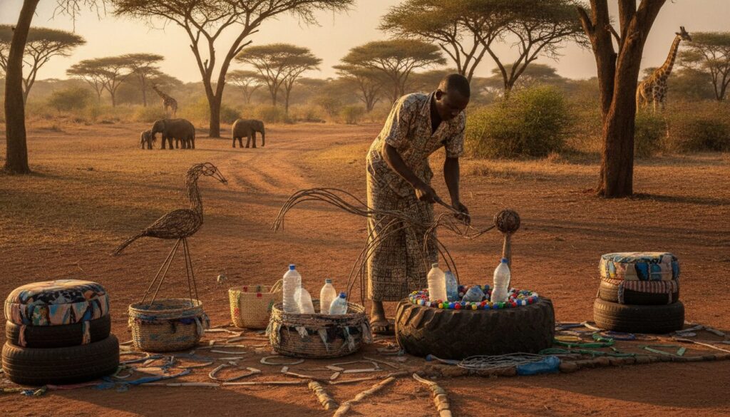 découvrez comment okota en tanzanie transforme les déchets en trésors sur la route des safaris dans ce reportage inspirant d'afrique, alliant écologie et aventure.